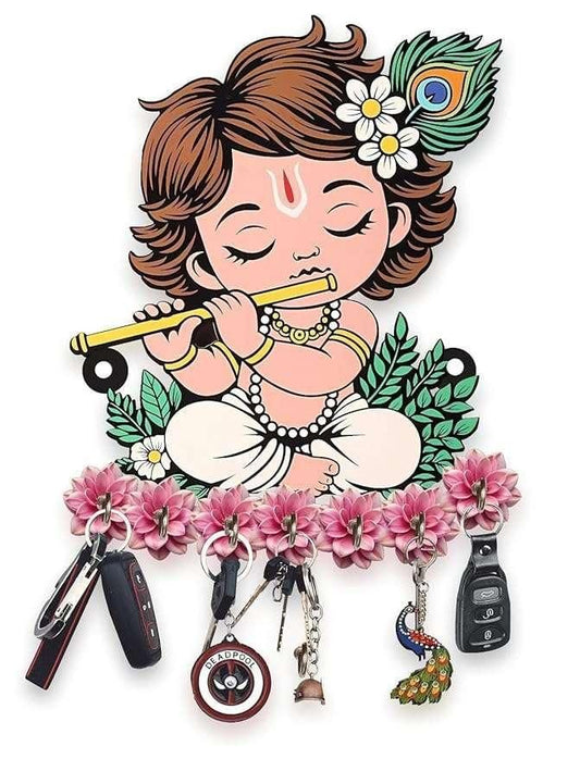 Krishna Wooden Keys Hanger
